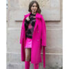 Emily in Paris Lily Collins Pink Coat