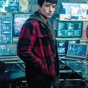 Ezra Miller Barry Allen Red Jacket From Movie Justice League