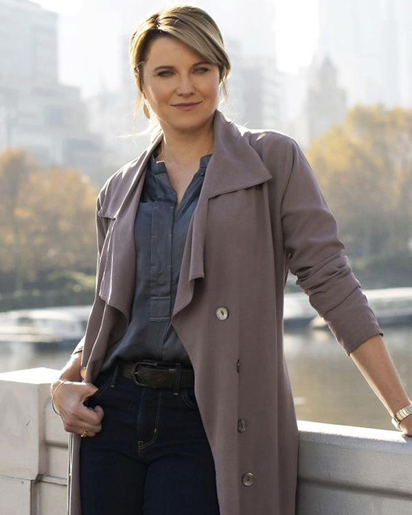 Lucy Lawless My Life Is Murder S02 Trench Coat