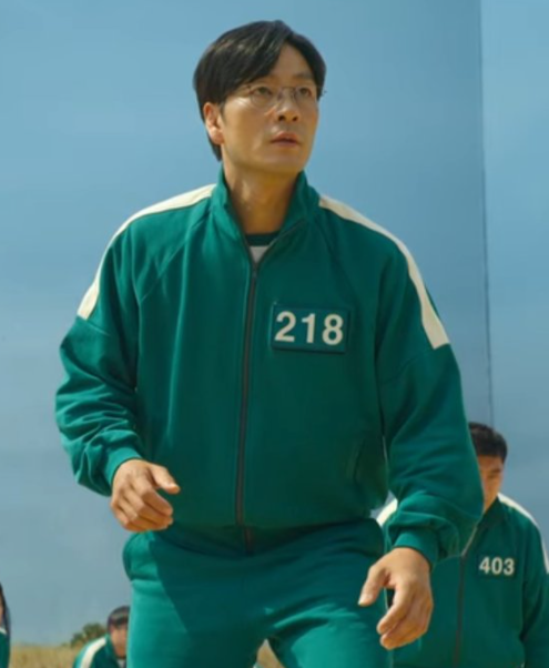 sae-byeok 218 squid game hoyeon jung track jacket