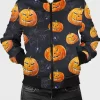Halloween Pumpkin Bomber Jacket