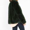 Womens Green Faux Fur Coat