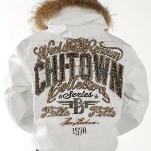 Pelle Pelle Chi-Town White Fur Collar Jacket