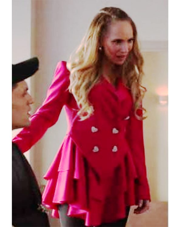 Ted Lasso Keeley's Pink Heart Button Blazer