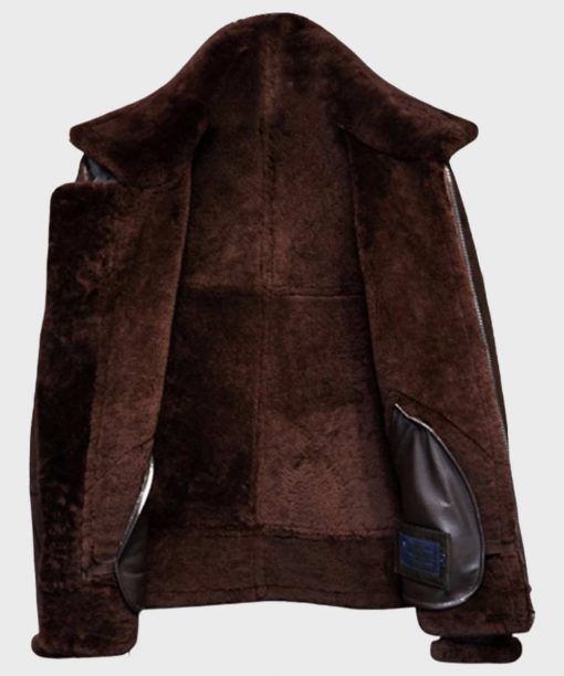 Distressed-B3-Mens-Brown-Shearling-Leather-Jacket 1
