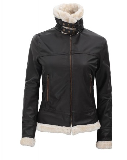 Womens B3 Bomber Leather Jacket - FLJ