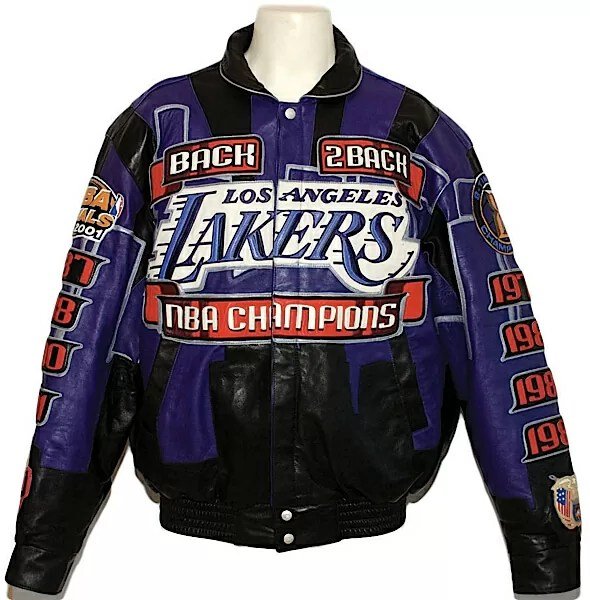 LA Lakers 2001 Back 2 Back Leather Jacket - Film Leather Jacket