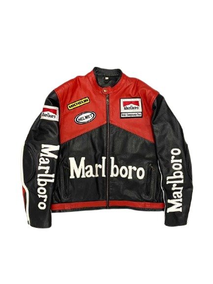 Marlboro Racing Black and Red Leather Jacket