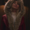 Mrs. Claus The Christmas Chronicles Red Shearling Leather Jacket
