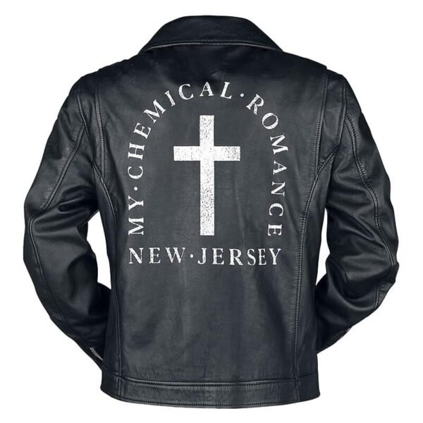 My Chemical Romance NJ Cross Black Leather Jacket