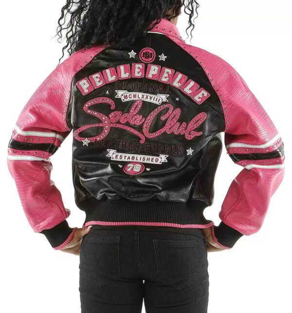 Pink Soda Club Pelle Pelle 78 Stud Leather Jacket