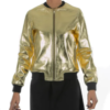 Women metallic gold jacket