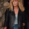 Kelly Reilly Yellowstone Season 4 Beth Dutton Black Leather Jacket