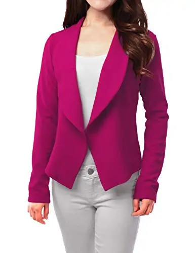 womens-open-front-magenta-blazer-jacket