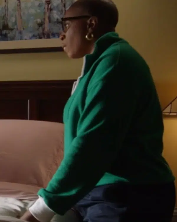 9-1-1 Season 5 Henrietta Wilson Green Half-Zip Sweatshirt 2