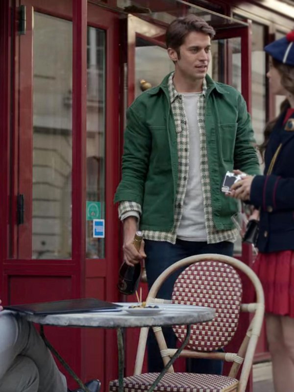 Lucas Bravo Emily In Paris Gabriel Green Cotton Jacket