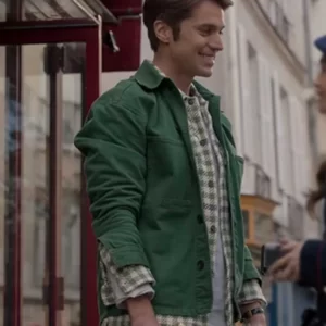 Lucas Bravo Emily In Paris Green Cotton Jacket