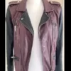 Midori-Franci-The-Sex-Lives-of-College-Girl-Purple-and-Black-Leather-Jacket