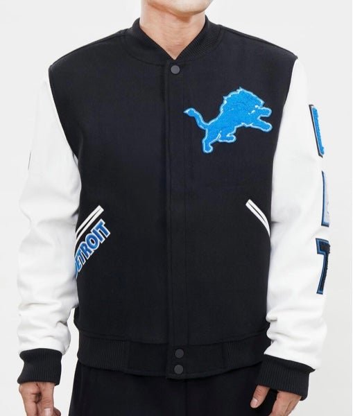 Detroit Lions Varsity Jacket - Film Leather Jacket