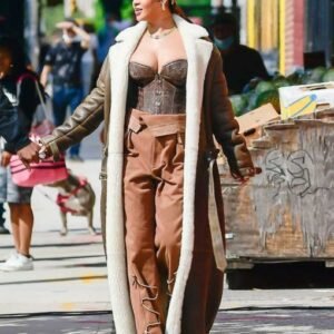 Rihanna-Shearling-Long-Leather-Coat