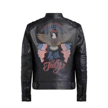 Bald-Eagle-Black-Leather-Jacket