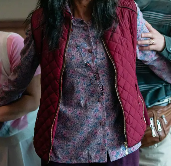 Everything Everywhere All at Once Michelle Yeoh Maroon Vest