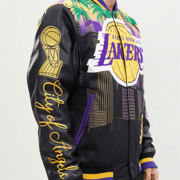 lakers black championship jacket