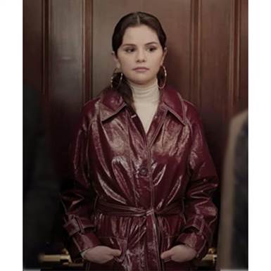 Tv Series Only Murders in the Building 2021 Selena Gomez Mabel Maroon Coat