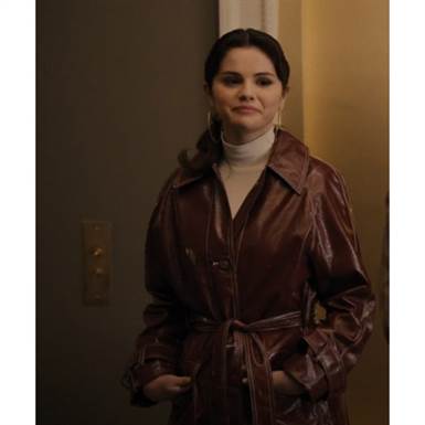 Tv Series Only Murders in the Building 2021 Selena Gomez Mabel Maroon Coat