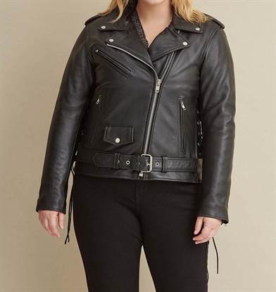 Women Rider Black Leather Jacket