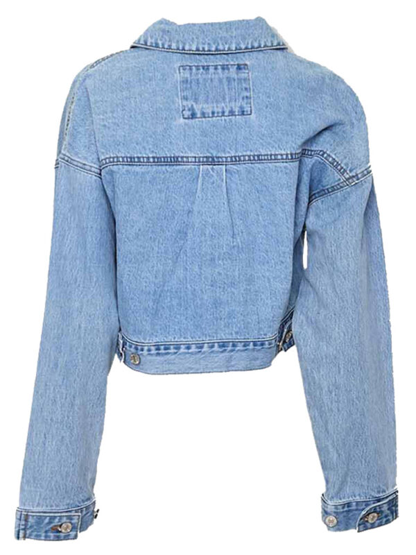 The camille denim jacket has been inspired by the apparels of the actress Camille Razat being the character of Camille in the tv series Emily in Paris.