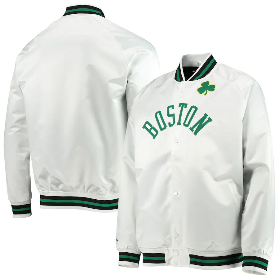 Boston Celtics Mitchell & Ness Throwback Hardwood Raglan Jacket | FLJ