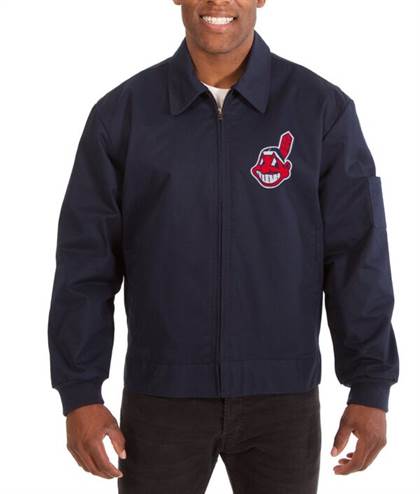 Cleveland Indians Navy Blue Cotton Jacket