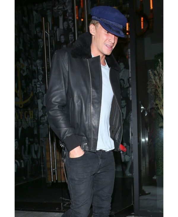 Cody Simpson 2017 Fashion Black Leather Jacket