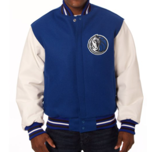 Dallas Mavericks JH Design Domestic Two-Tone Wool & Leather Jacket