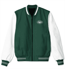 NFL New York Jets Skull Green Silver Bomber Jacket 3D