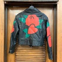 Vintage 1990's Michael Hoban Rose & Heart Leather Jacket