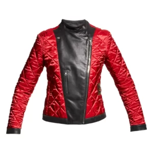 Women Quilted Satin Jacket