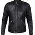 Cristiano Black Leather Biker Jacket Quilted