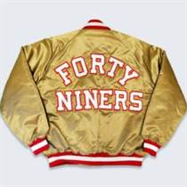49ers Gold San Francisco Forty Niners Vintage Satin Bomber Jacket