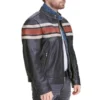 Agostini Distressed Stripped Racer Jacket