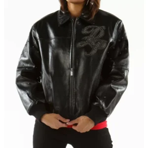 Pelle Pelle Encrusted Black Studded Leather Jacket