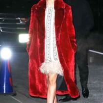 Sarah Paulson Red Long Coat