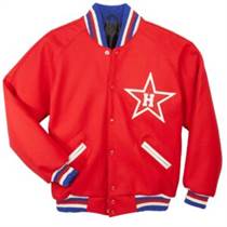 1950 Hollywood Stars Varsity Red Wool Jacket