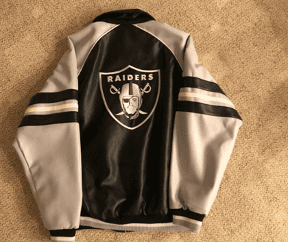 Vintage G-III Oakland Raiders Football Leather Jacket