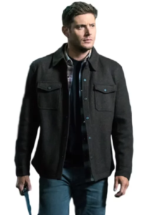 Supernatural Dean Winchester Black Wool Trucker Jacket