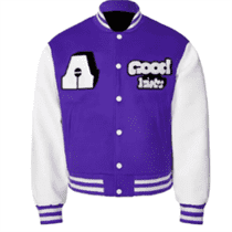 Purple Block Logo A Few Good Kids Varsity Jacket