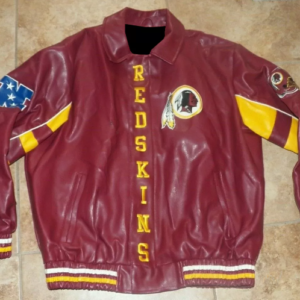 Vintage Washington Redskins Red NFL Leather Jacket