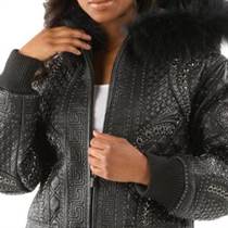 Pelle Pelle Women’s Studded Black Leather Jacket