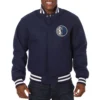 Dallas Mavericks Navy Blue Varsity Wool Jacket